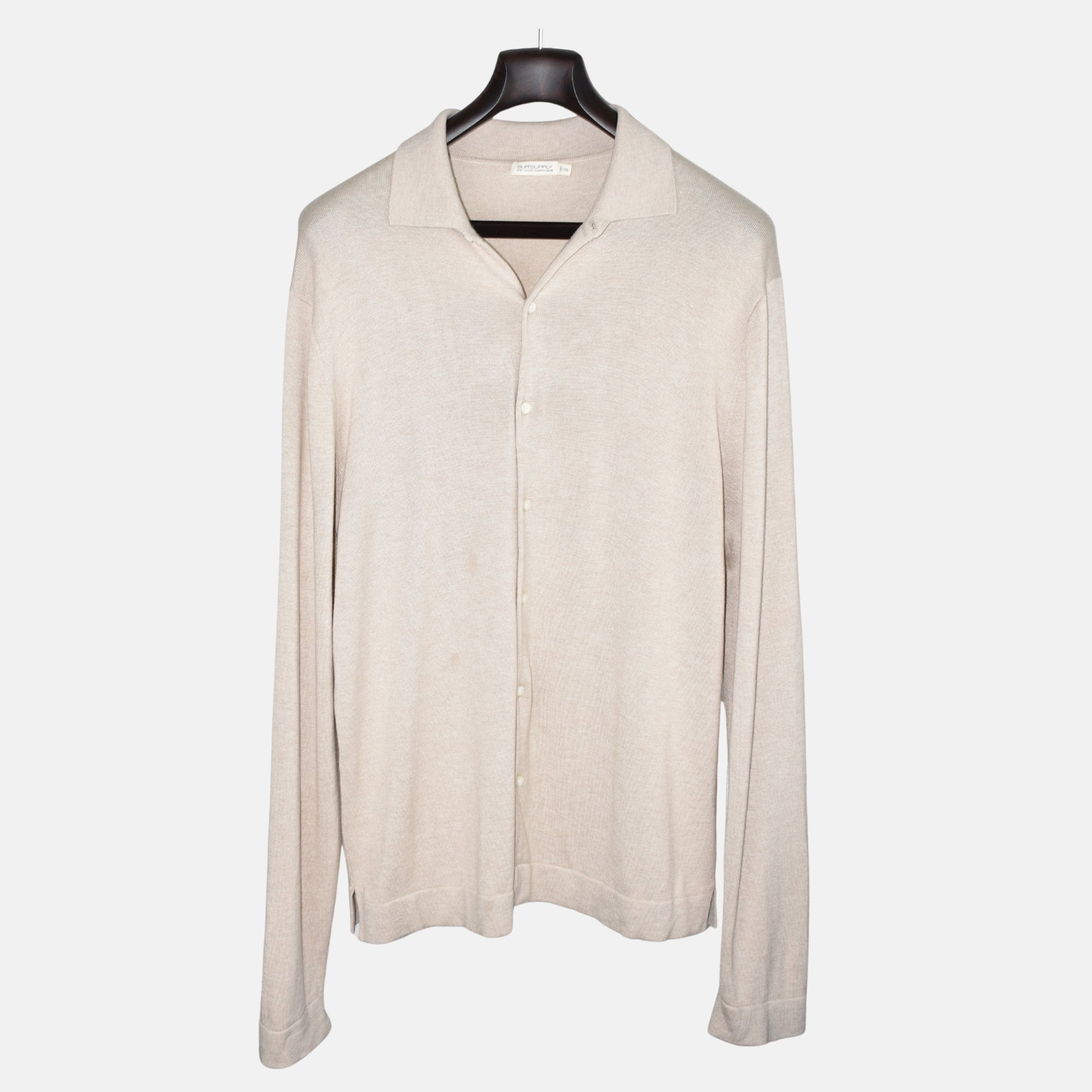 Beige Cardigan made of Silk/Wool/Cashmere (XXL)