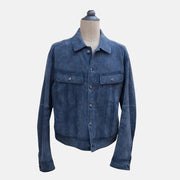 Blue Suede Trucker Jacket (XL)
