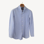 White/Blue Checked Cotton Shirt (L)