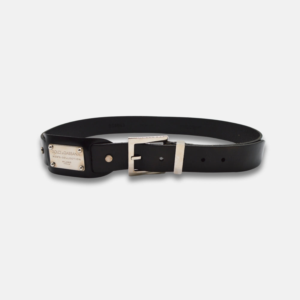 Black Leather Belt (90 cm)