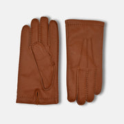 Cognac Cashmere Lined Deerskin Gloves(8.5, 9, 9.5)