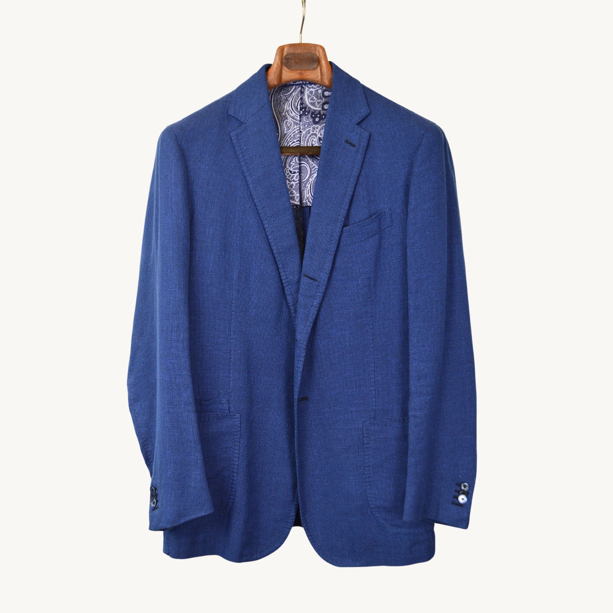 Blue Blazer made of Cotton/Linen/Silk (52)