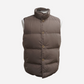 Brown Down Vest made of Nylon
