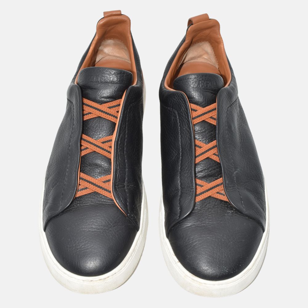Black Leather Sneakers "Triple Stich" (EU 44)