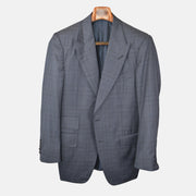 Grey/Black Checked Suit made of Silk/Rayon (EU 52)