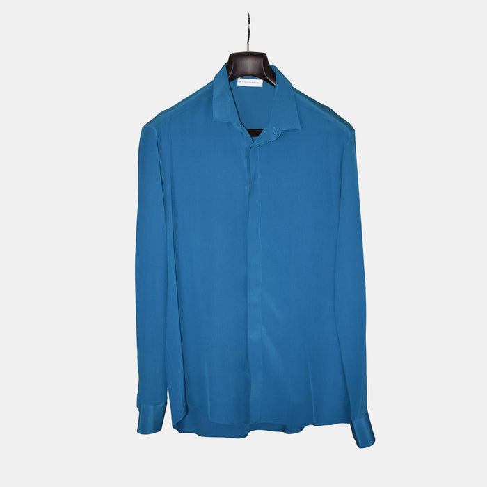 Turquoise Shirt made of Silk (EU 40)