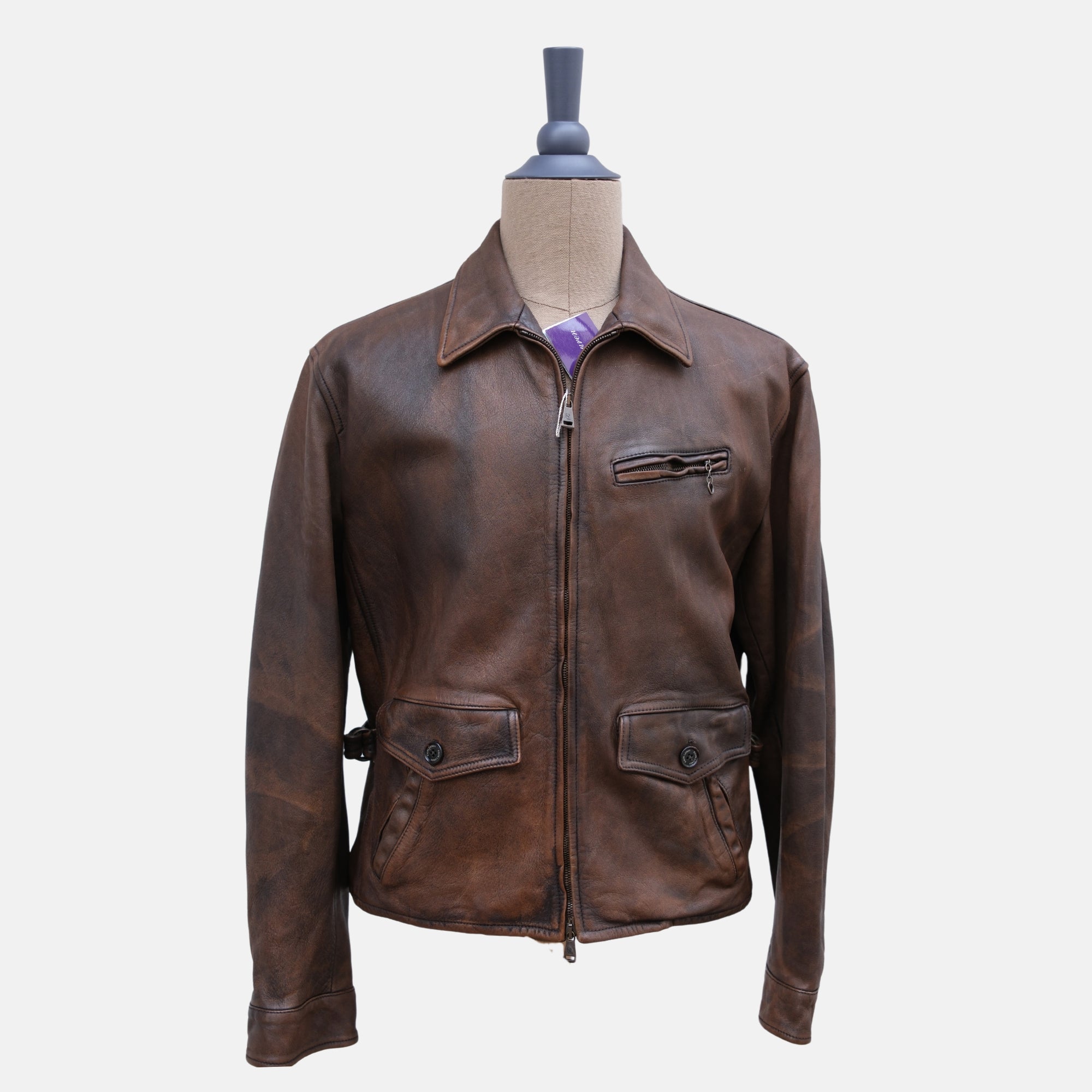 Brown Leather Jacket (L)