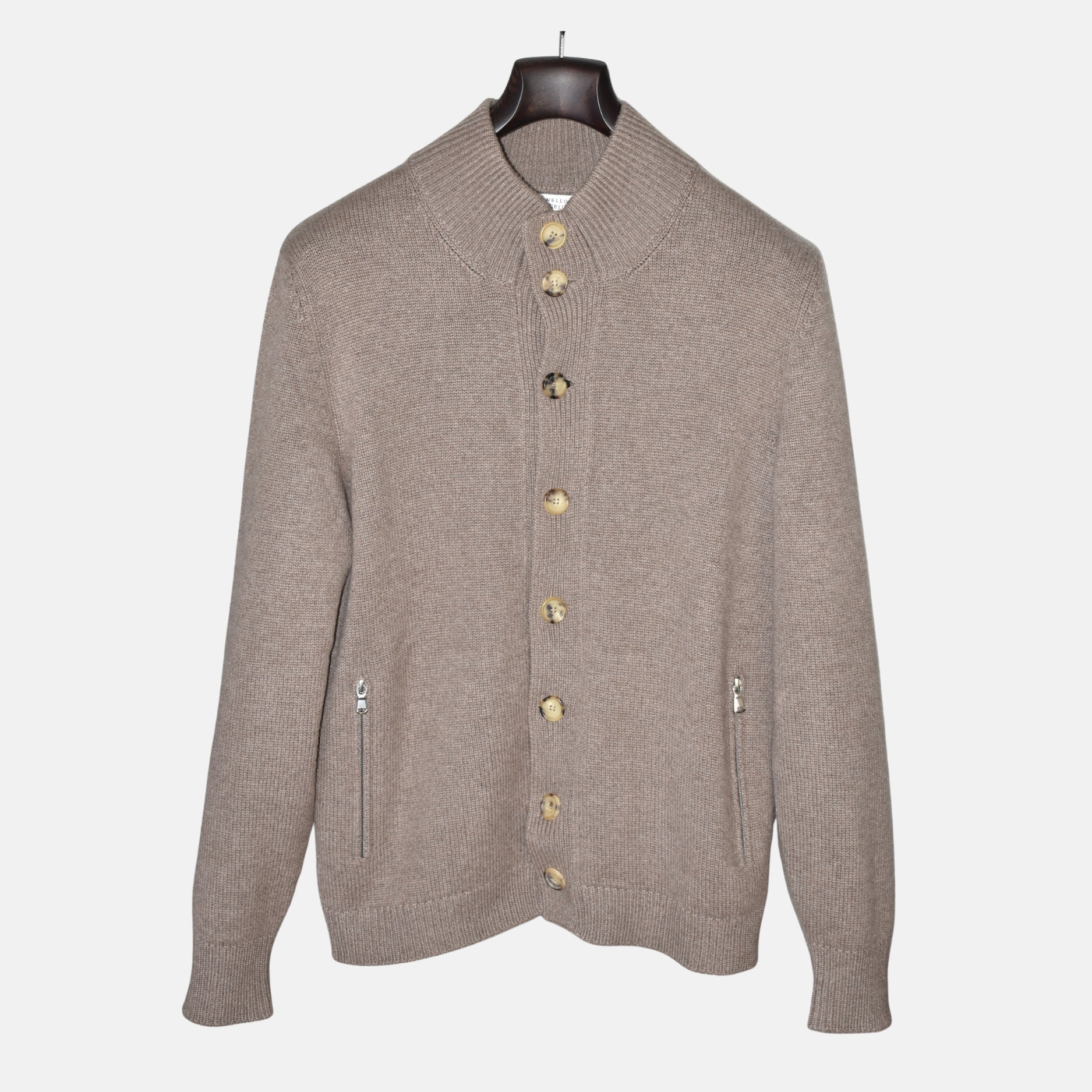 Beige Cashmere Cardigan (EU 48)