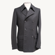 Charcoal Pea Coat made of Cashmere (EU 48)