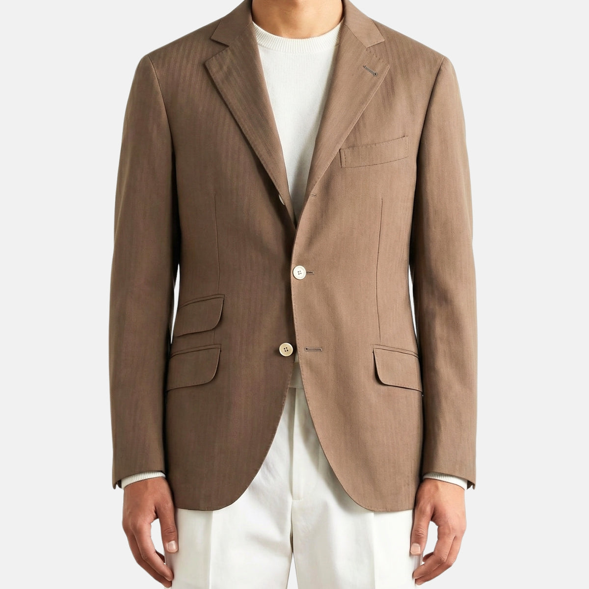 Brown Cotton Blazer
