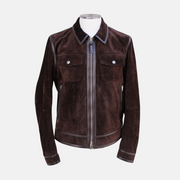 Brown Jacket made of Suede/Leather