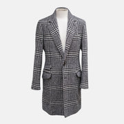 Grey Patterned Coat made of Cashmere (50)