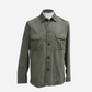 Olive Shirt Jacket made of Suede