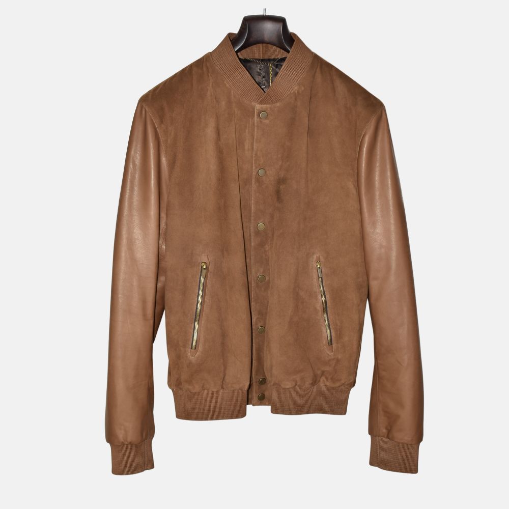 Brown Jacket made of Lamb Suede (EU 52)