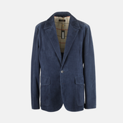 Navy Blue Suede-Blazer