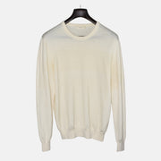 Cream Sweater made of Merino Wool (XL)