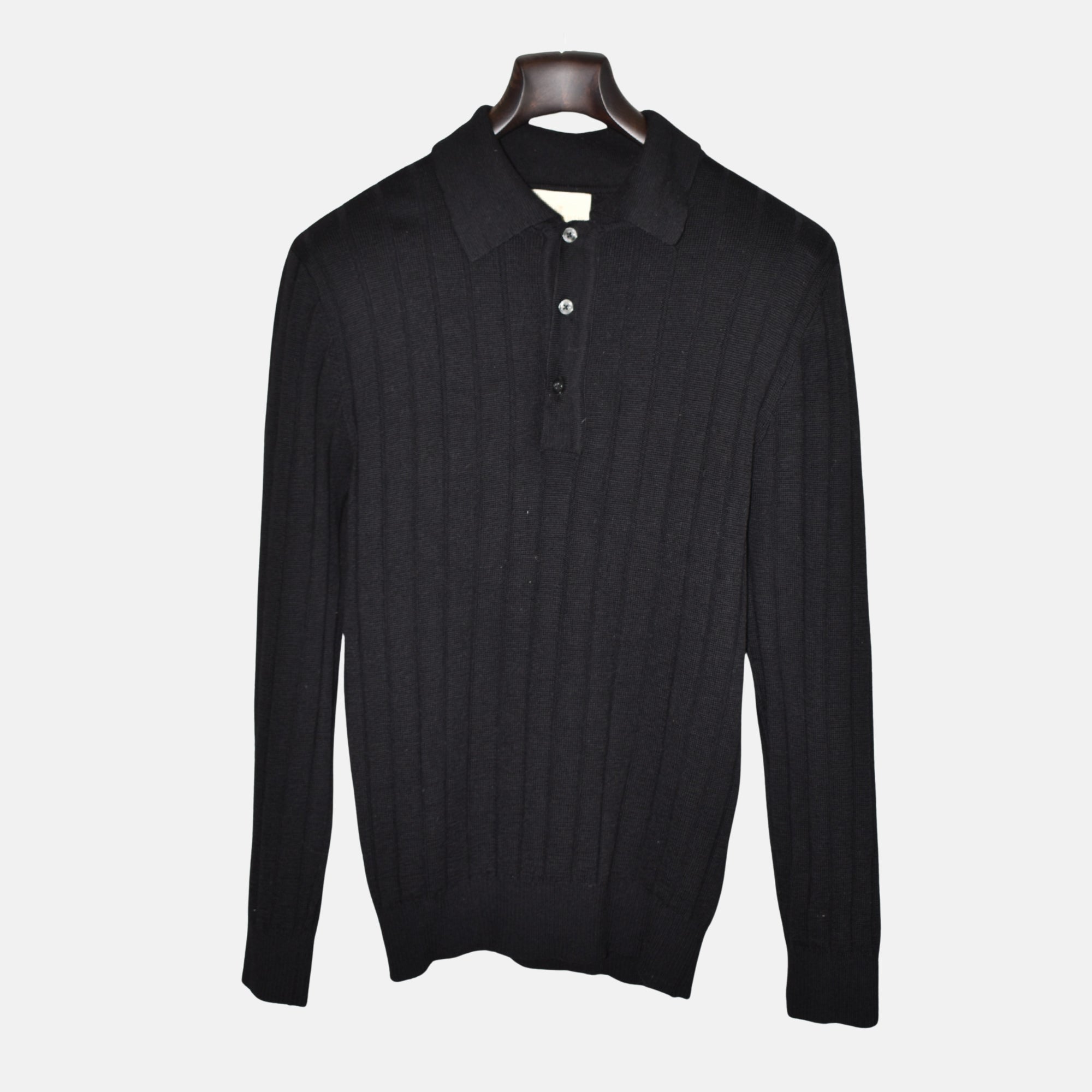 Black Sweater made of Merino Wool (XL)