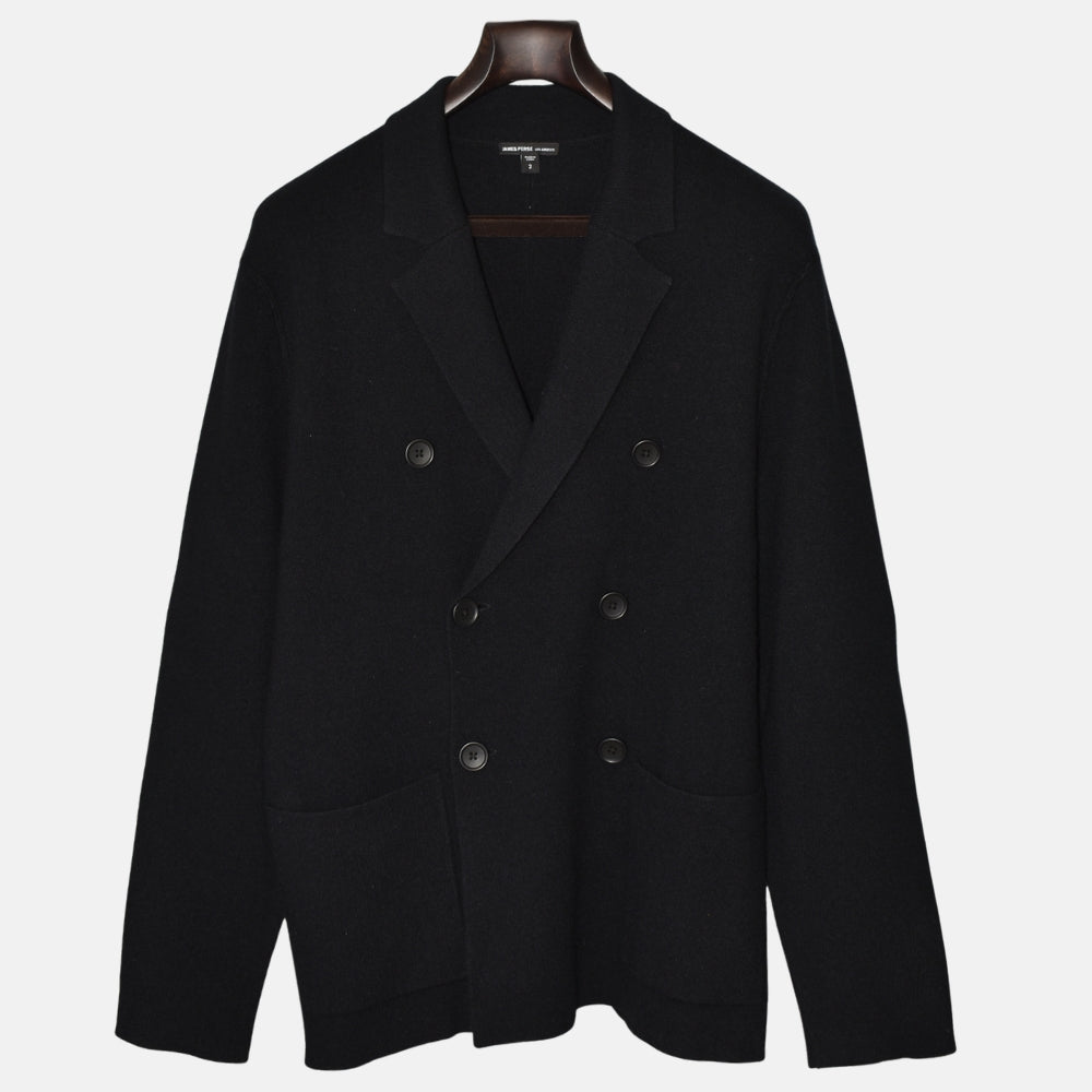 Black Double Breasted Cardigan made of Cashmere (M)