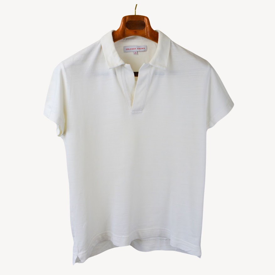 White Cotton Polo Shirt (M)