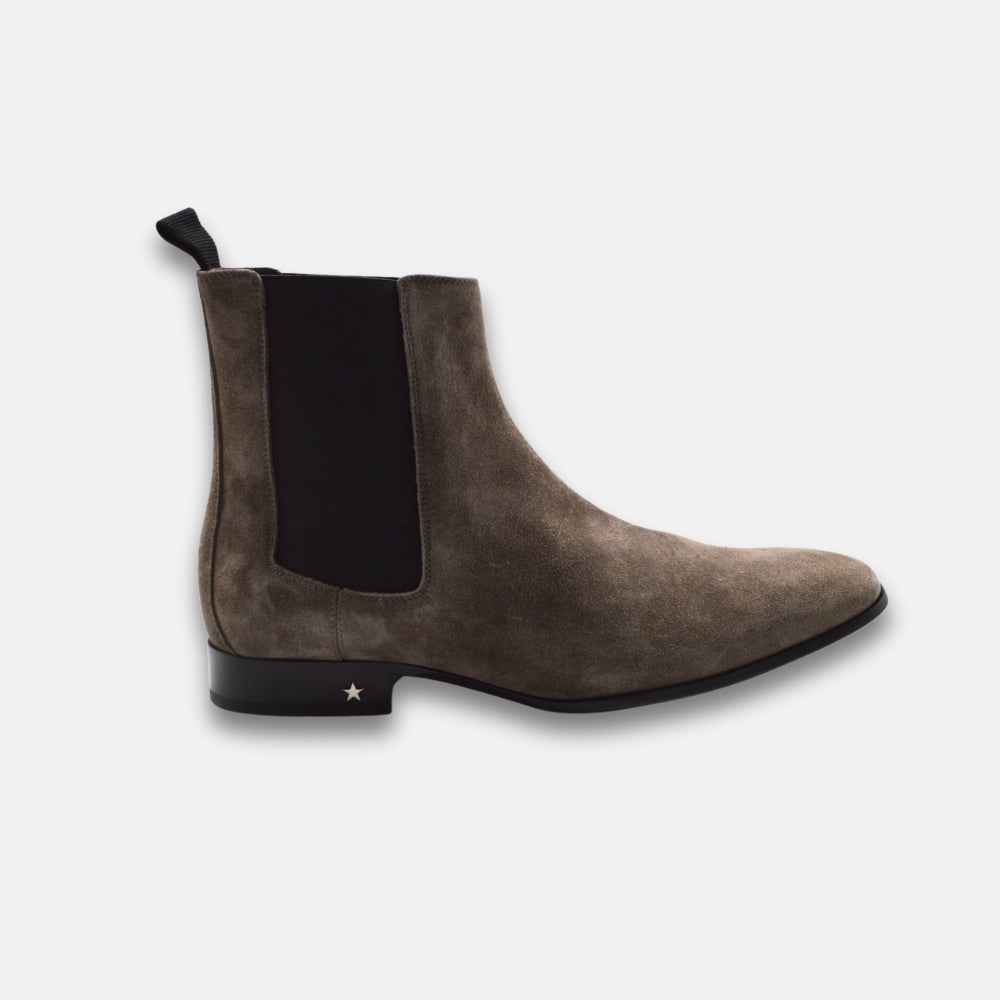 Graue Chelsea-Stiefel aus Wildleder (EU 42)