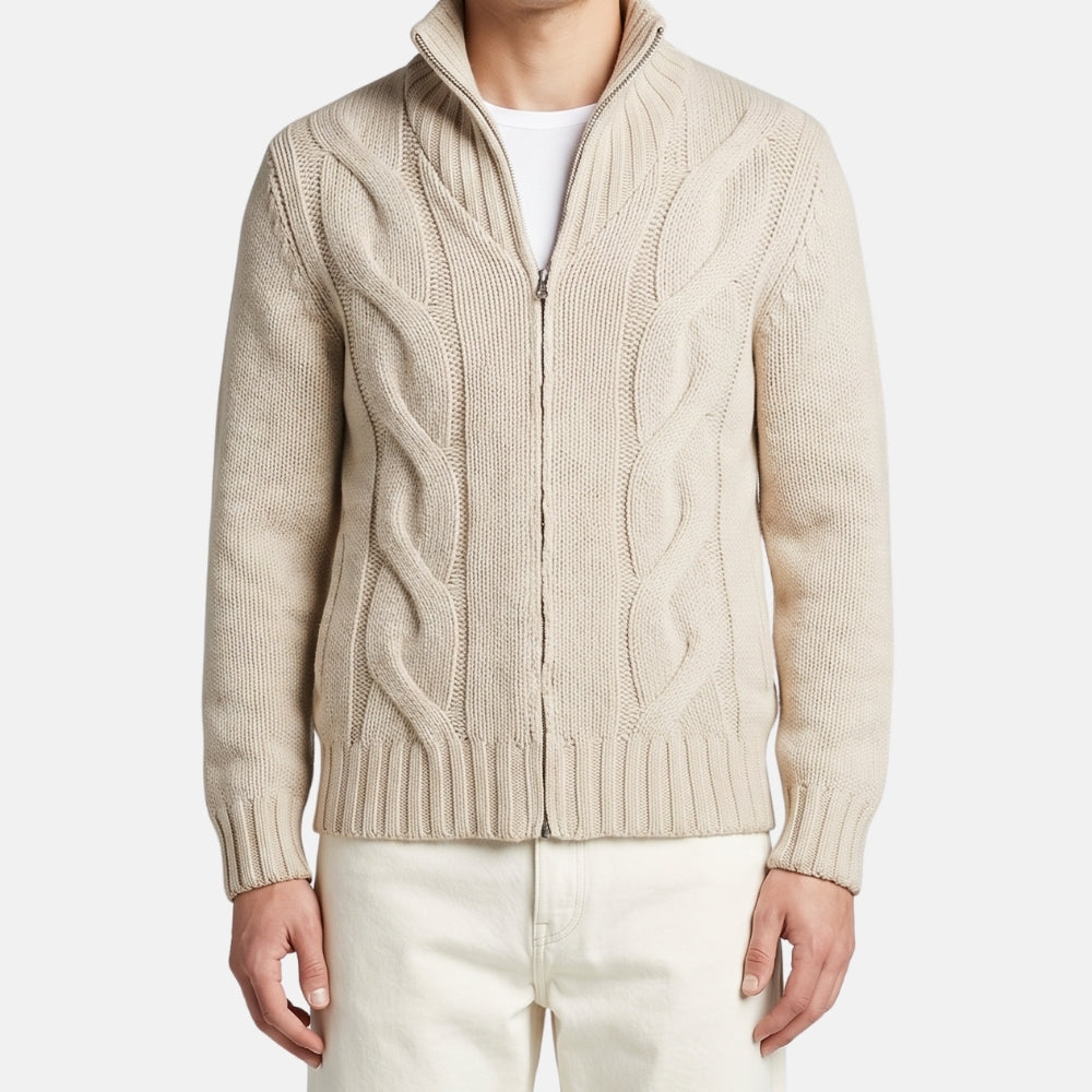 Offwhite Knitted Cashmere Jacket (EU 50)