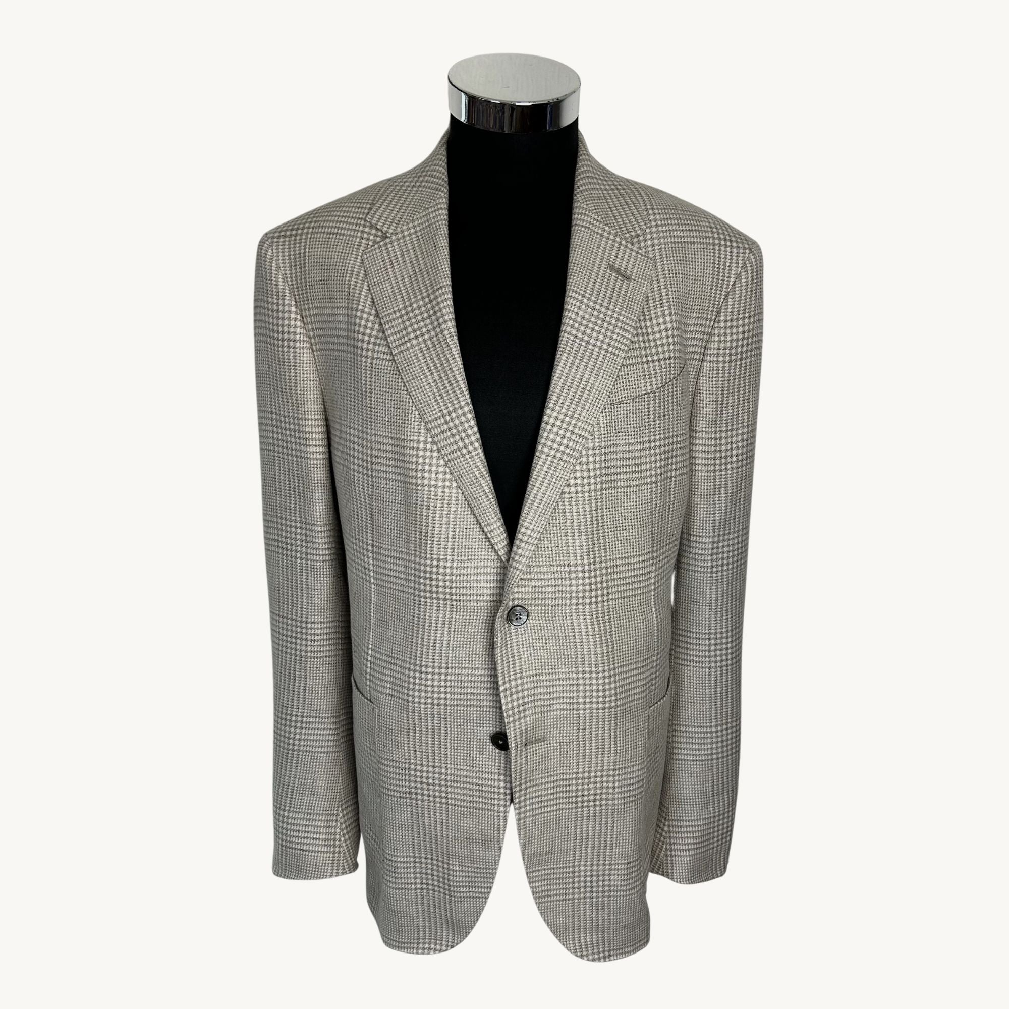 Sand Patterned Blazer made of Linen/Wool/Silk (56)