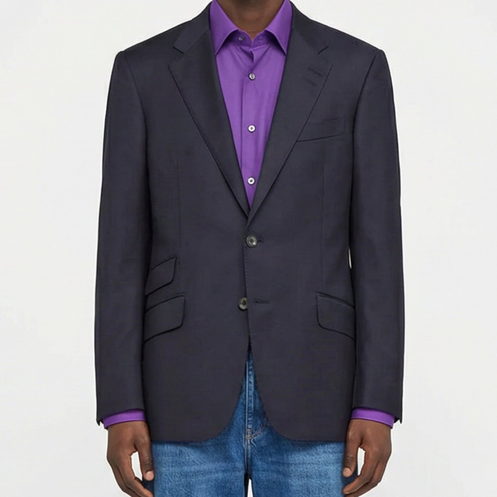 Midnight Blue Blazer made of Merino Wool/Cashmere (EU 50)