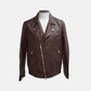 Brown Biker Jacket made of Leather