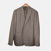 Brown Checked Blazer made of Wool (58)