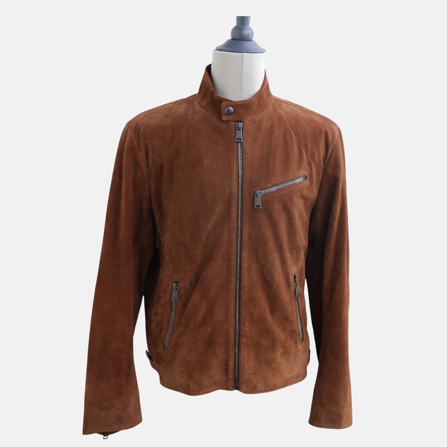 Brown Biker Suede Jacket (L)
