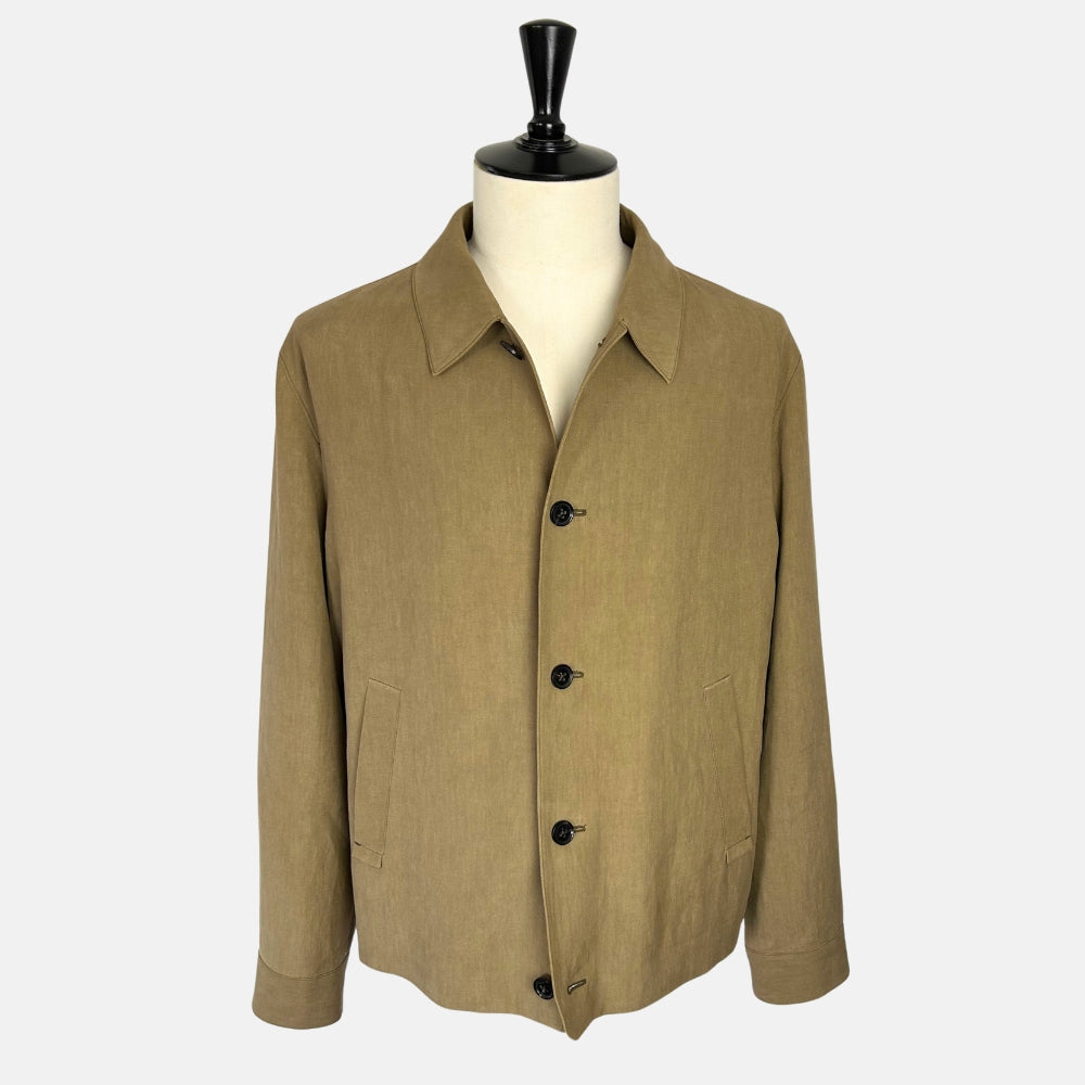 Khaki Chore Jacket made of Linen (56)