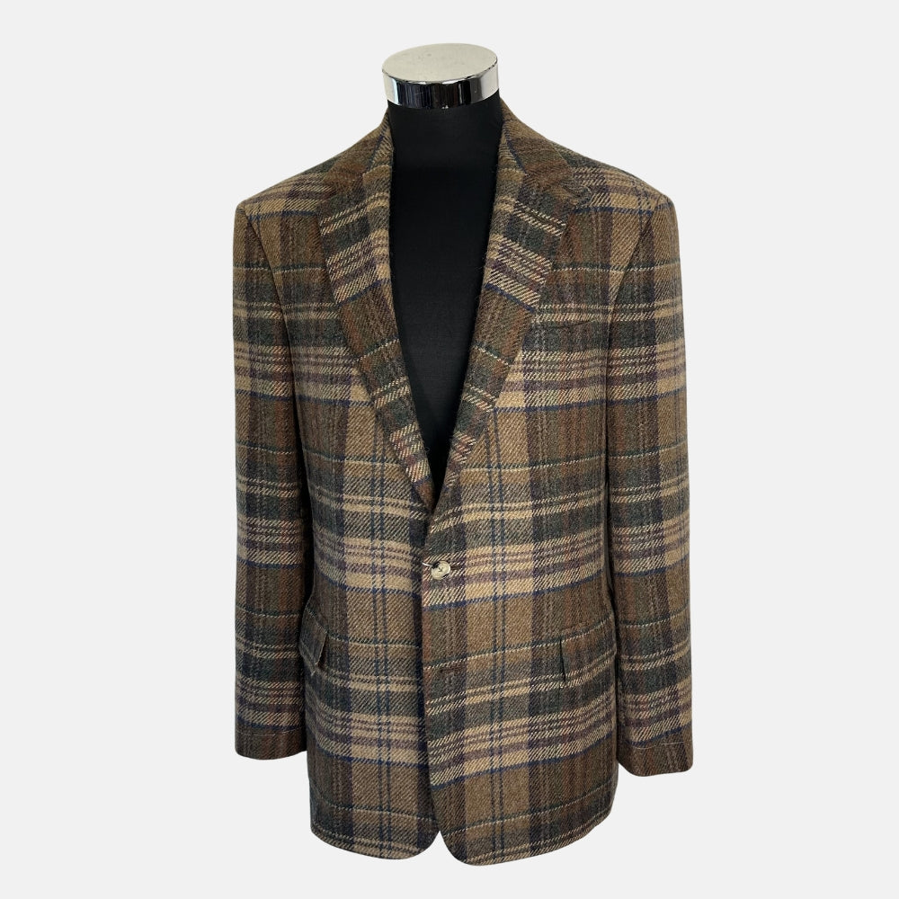 Multicolored Jacket handmade of Wool