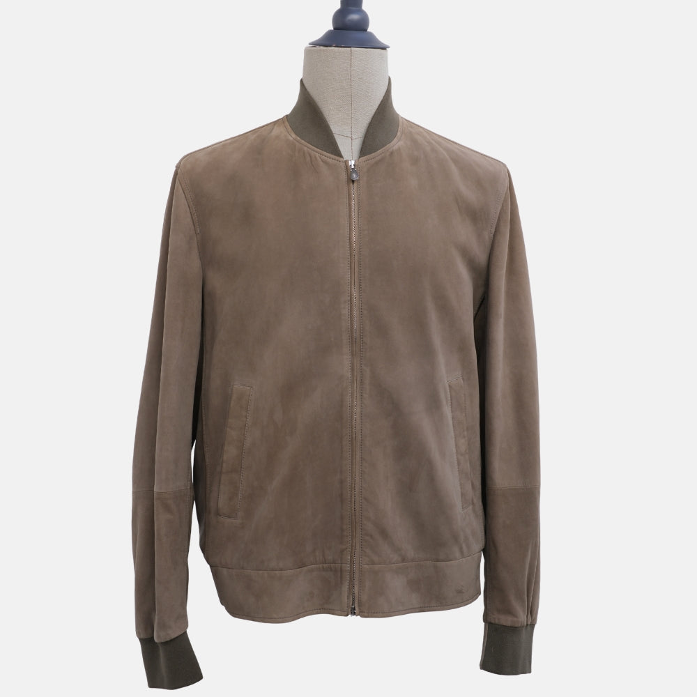 Khaki Jacket made of Leather (M)