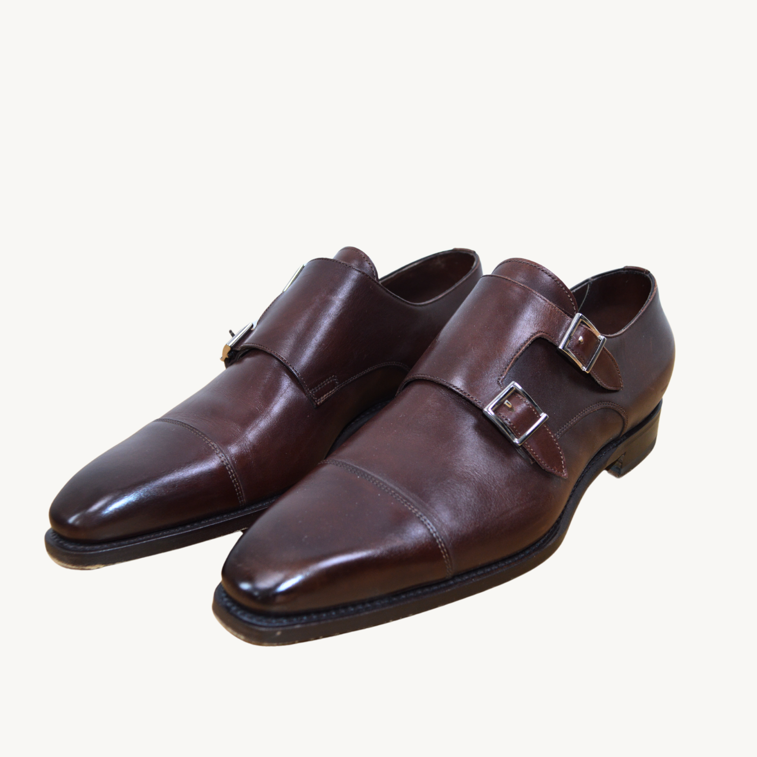 Santoni Brown Double-Monk Shoes (EU 43.5) – pre-owned | Sanpetuna