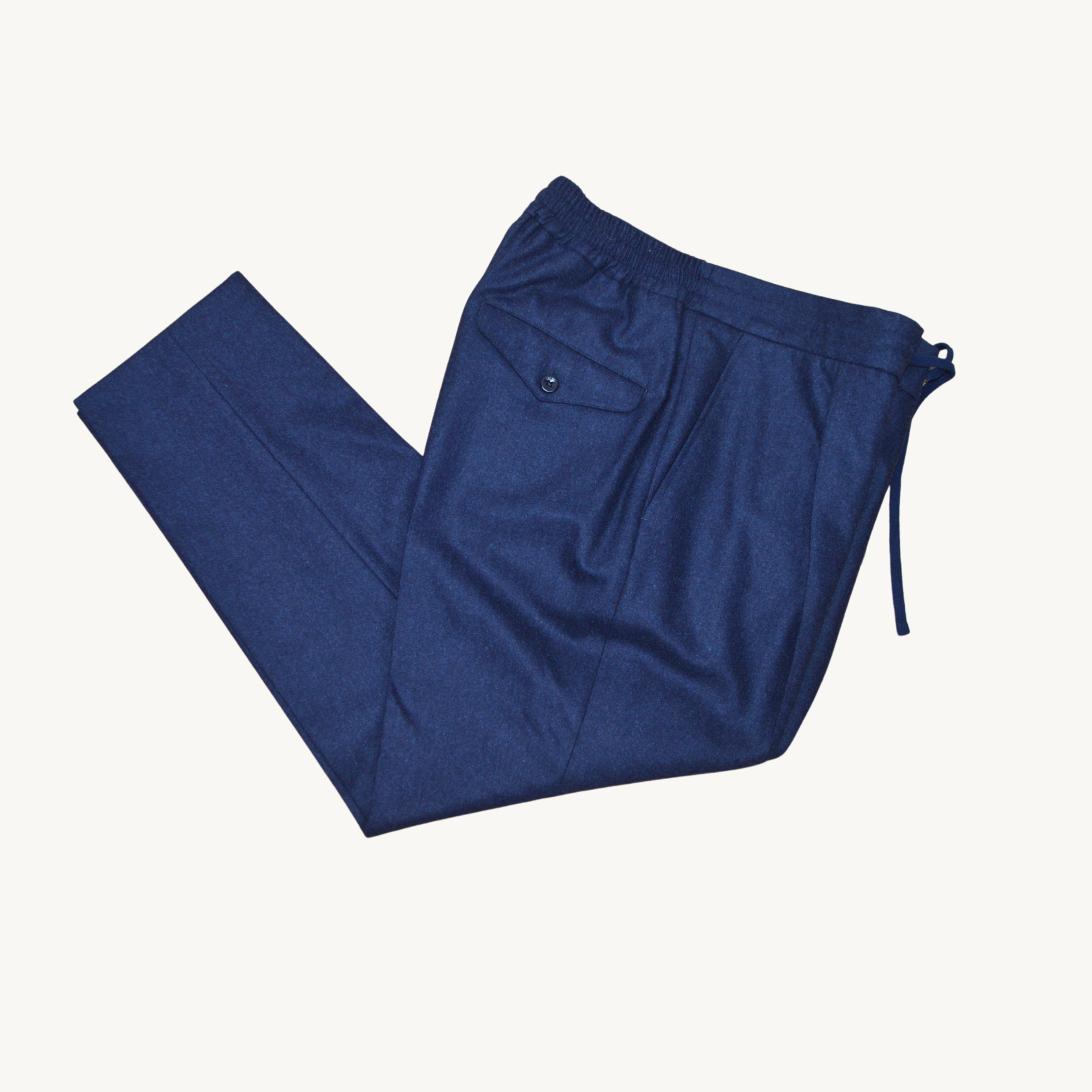 Blue Melange Pants made of Virgin Wool