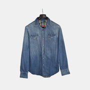 Blue Denim Overshirt made of Cotton (M)