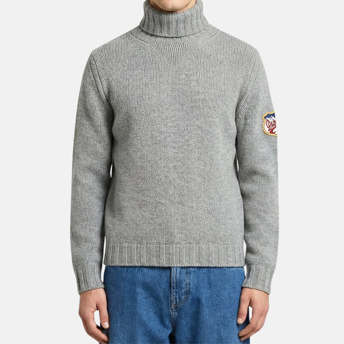Gray Turtleneck Sweater made of Wool/Cashmere (XL)