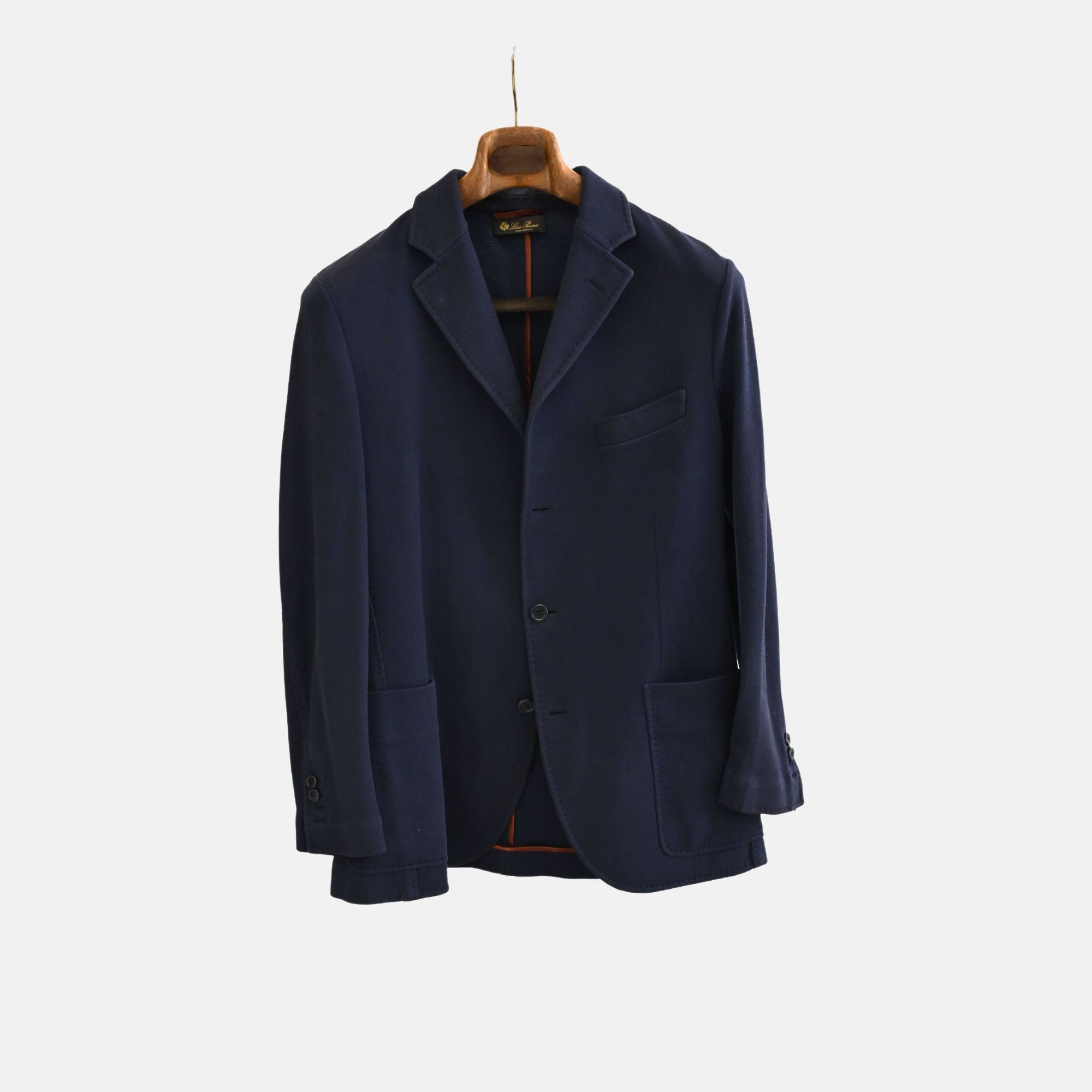 Navy Blue Cotton-Blazer (48)