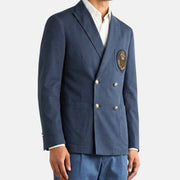 Indigo Blue Doublebreasted  Blazer made of Cotton (EU 50)