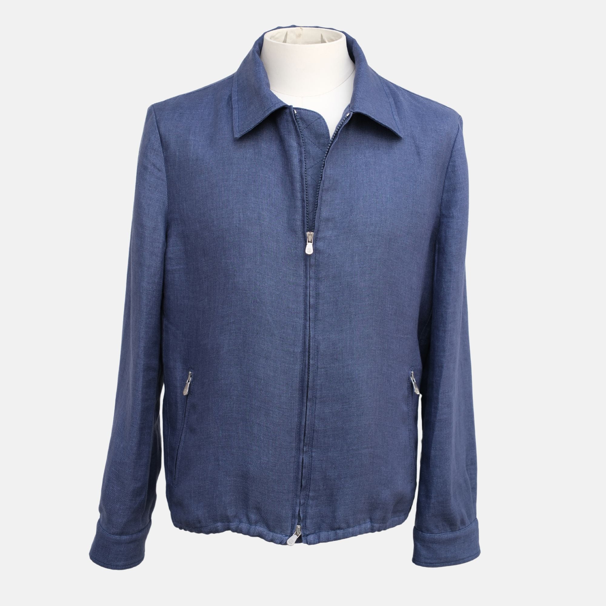 Blue Linen Blouson (50)