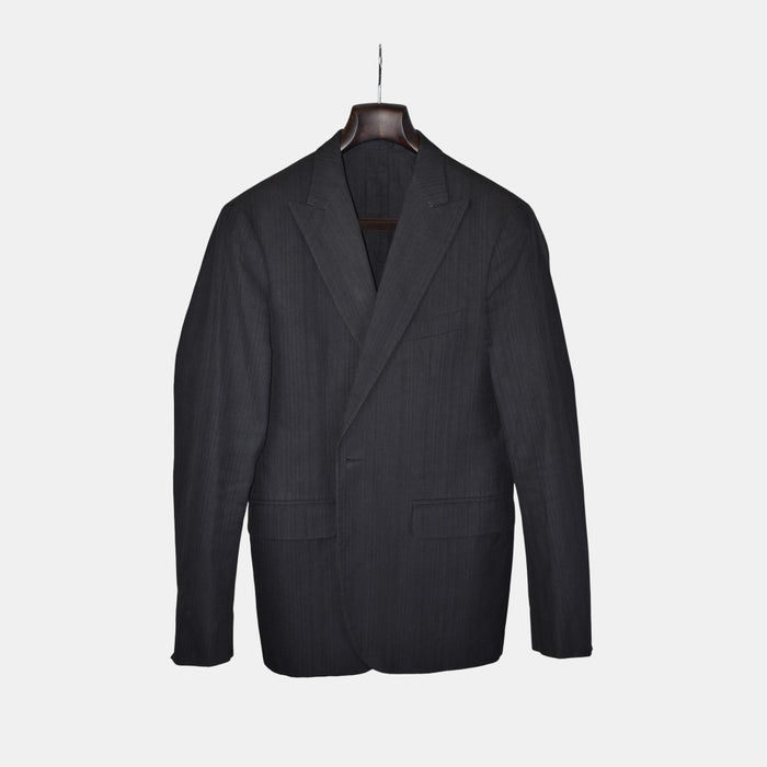 Black Striped Blazer made of Cotton (EU 50)