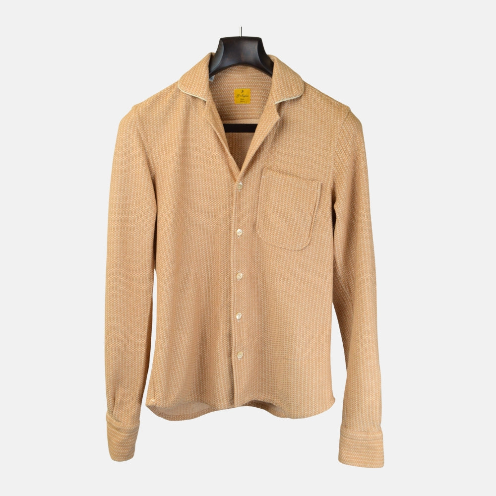 Beige Bowling Shirt made of Cotton (S)