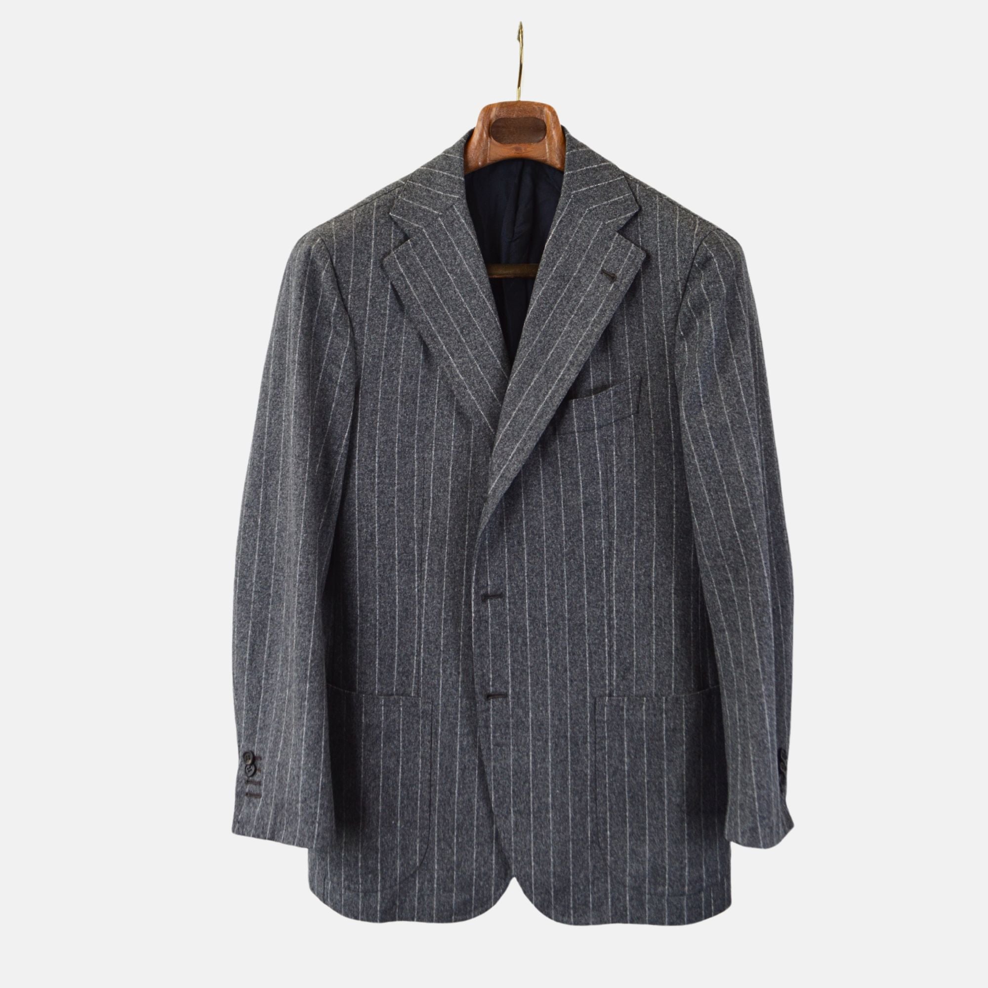 Grey Chalkstripe Blazer made of Wool (50)