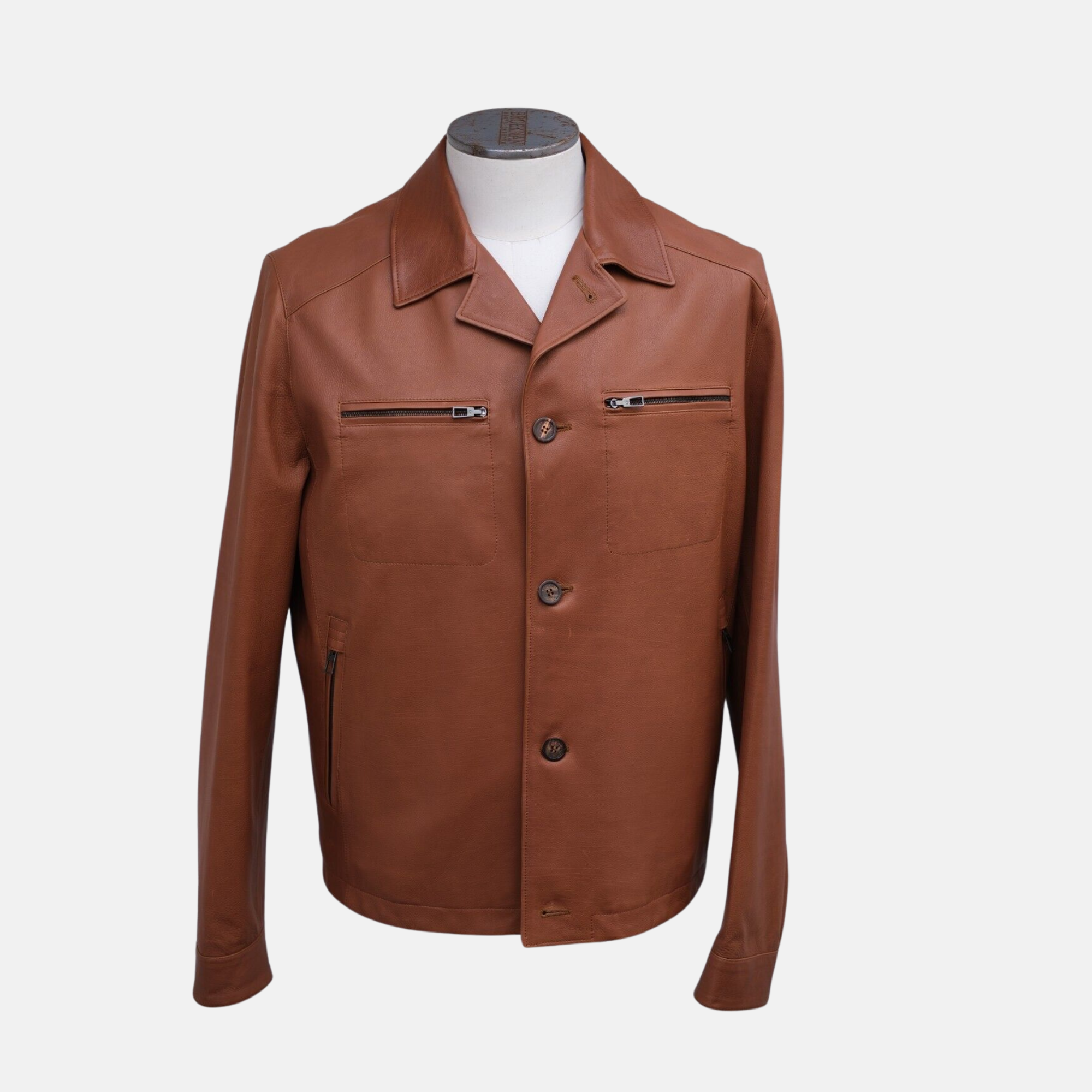 Brown Biker Leather Jacket