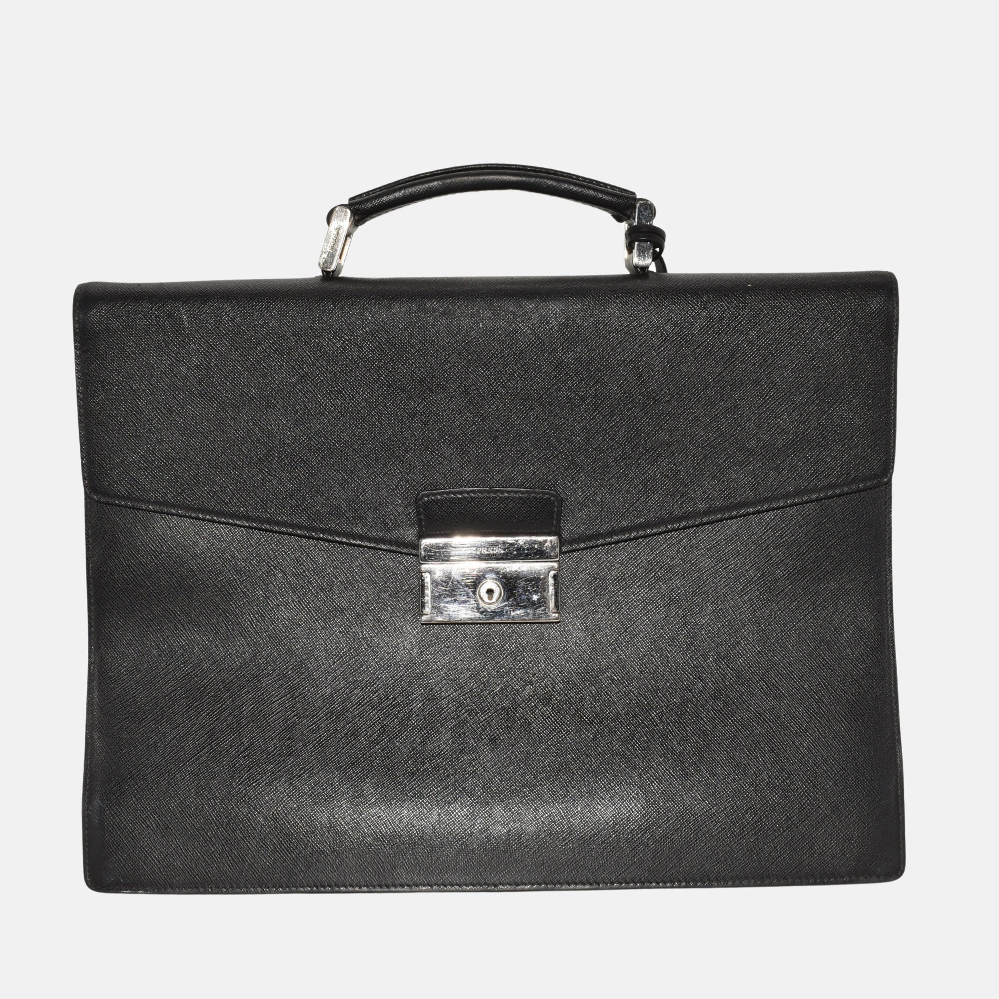 Black Briefcase made of Saffiano Leather