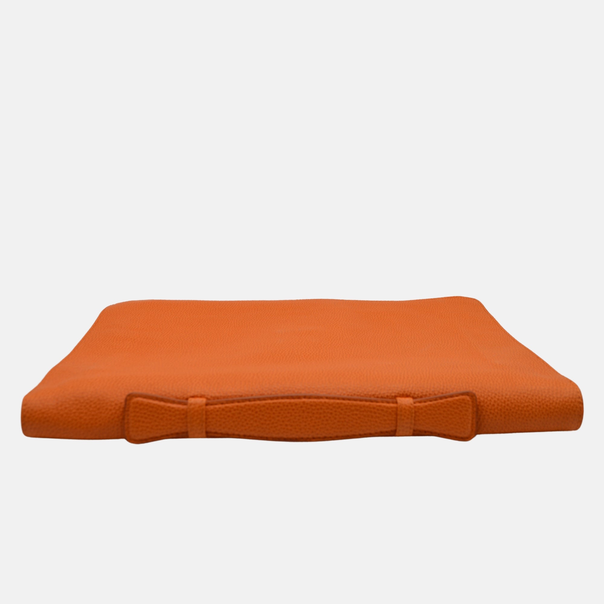 Orange Leather Brief Case