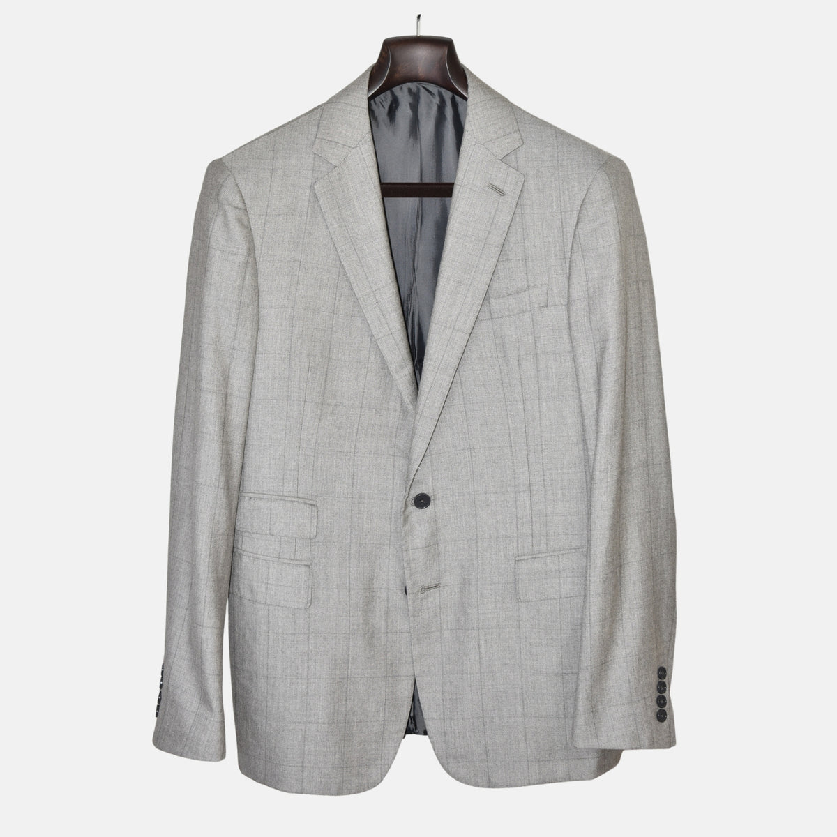Grey Light Checked Cashmere Blazer (EU 50)