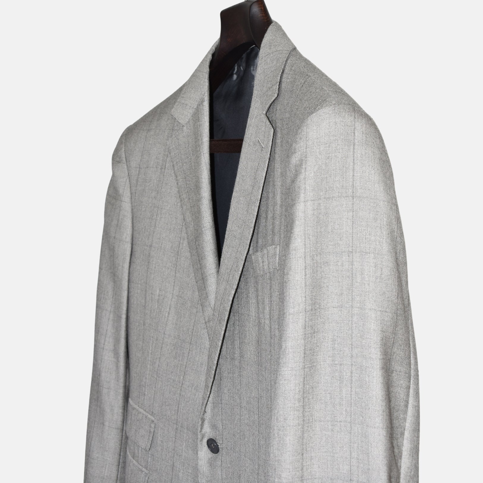 Grey Light Checked Cashmere Blazer (EU 50)