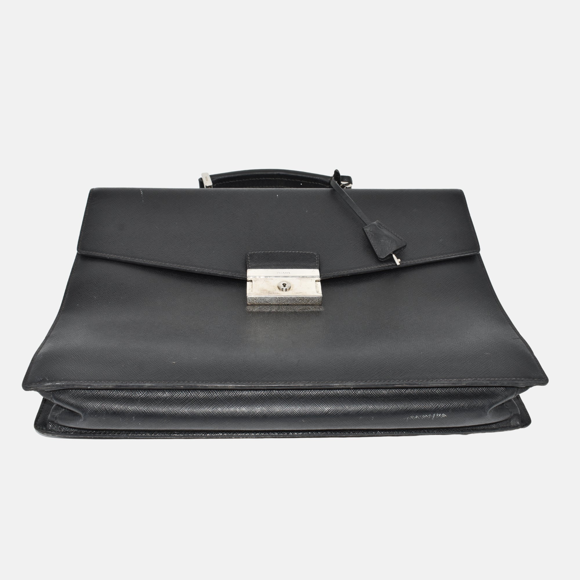 Black Briefcase made of Saffiano Leather