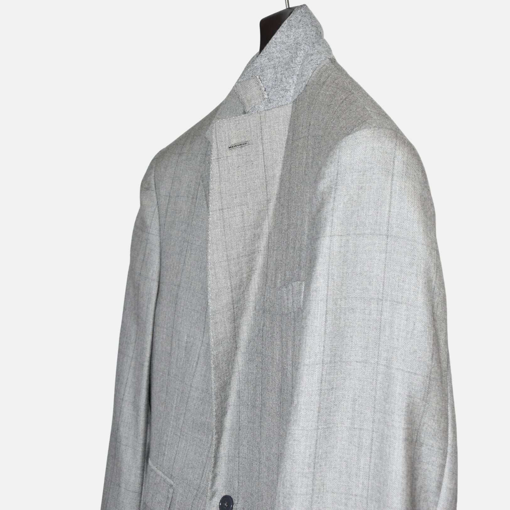 Grey Light Checked Cashmere Blazer (EU 50)